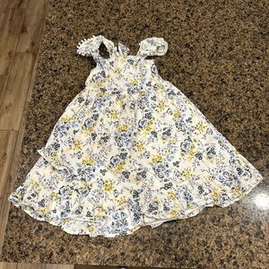 Joie Kids Floral Dress in Blue and Yellow